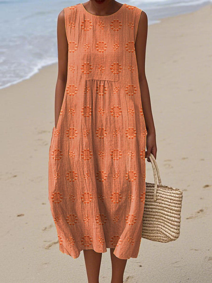 Amalia Midi Strandkleid mit verdeckten Taschen foto 6