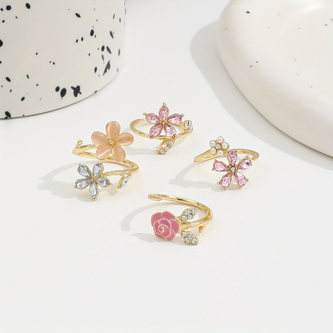 Legierter Strass Ring Set