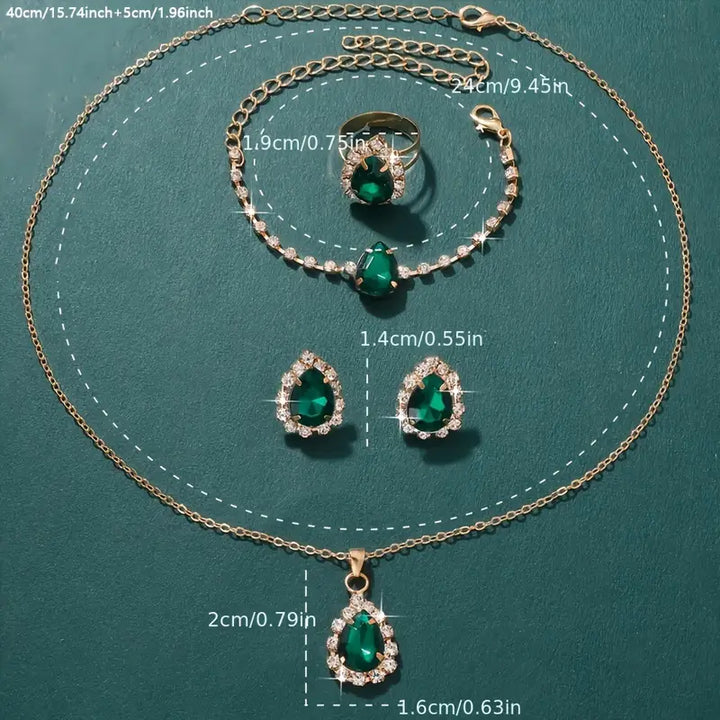 Elisandre Vermont Schmuckset | Goldfarben