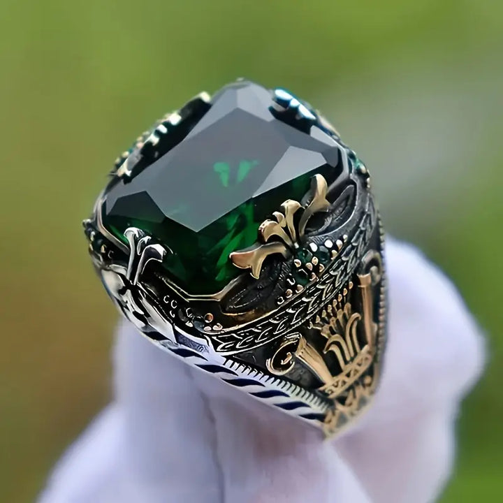 Ring Klara Emerin | Goldfarben
