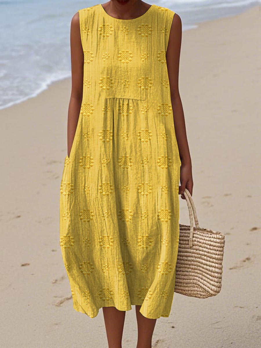Amalia Midi Strandkleid mit verdeckten Taschen foto 3
