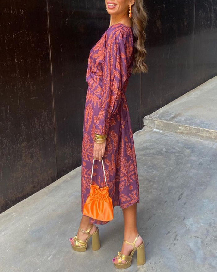 Jasmine A-Linien Maxikleid mit langen Ärmeln foto 4