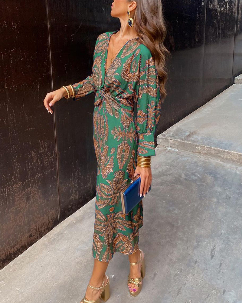 Jasmine A-Linien Maxikleid mit langen Ärmeln foto 2