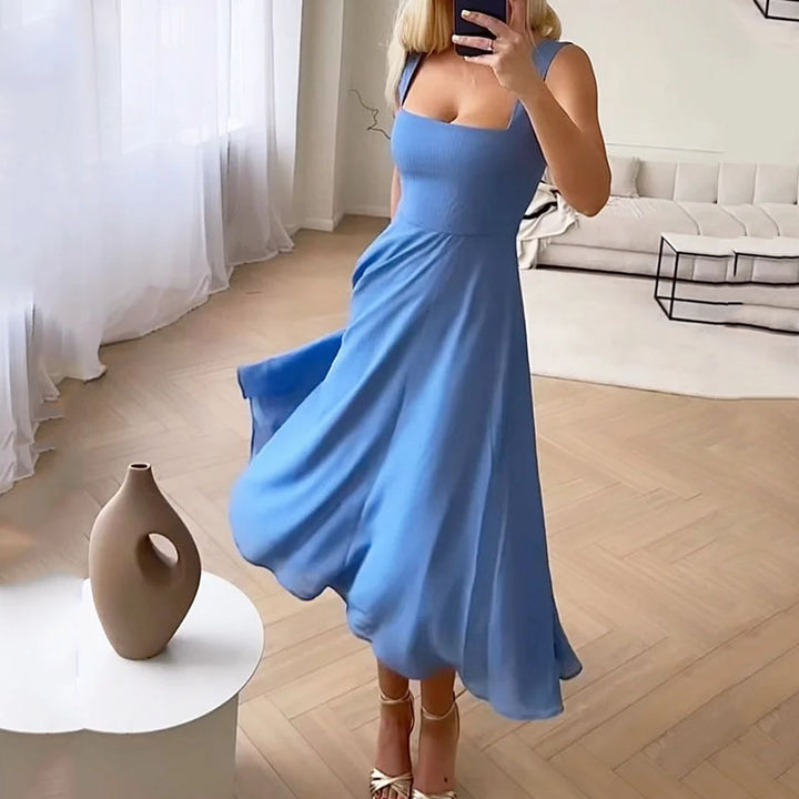 Marion Midikleid mit Karree Ausschnitt für Hochzeitsgäste foto 3