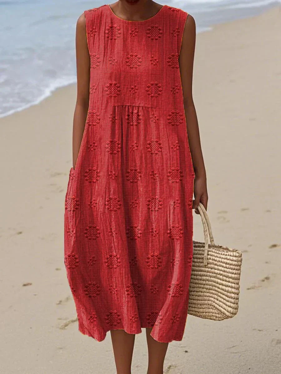 Amalia Midi Strandkleid mit verdeckten Taschen foto 5