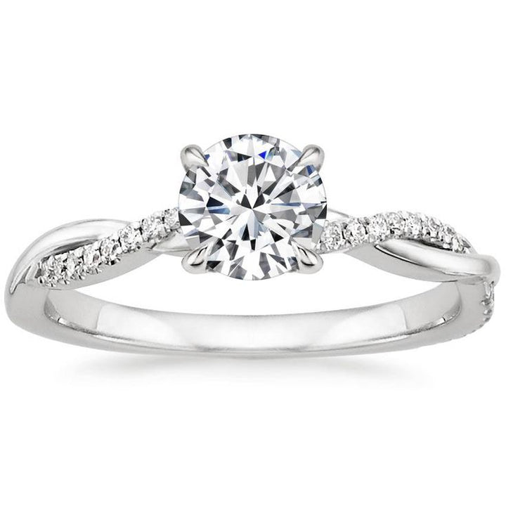 Eleganter Weißgoldfarben Le Jane Ring