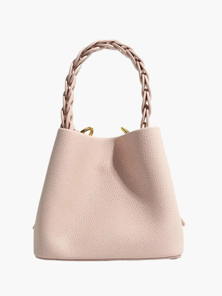 Yamina strukturierte Handtasche mit Flechtgriff foto 1