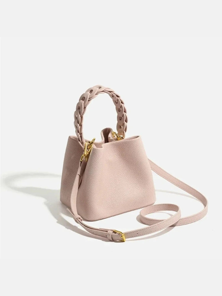 Yamina strukturierte Handtasche mit Flechtgriff foto 2
