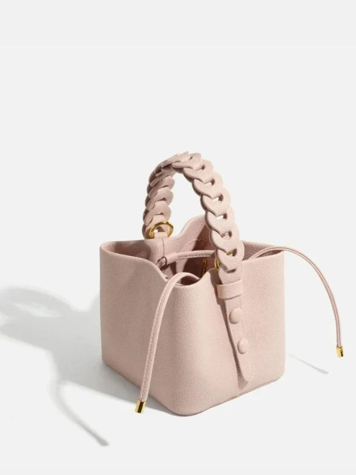 Yamina strukturierte Handtasche mit Flechtgriff foto 4