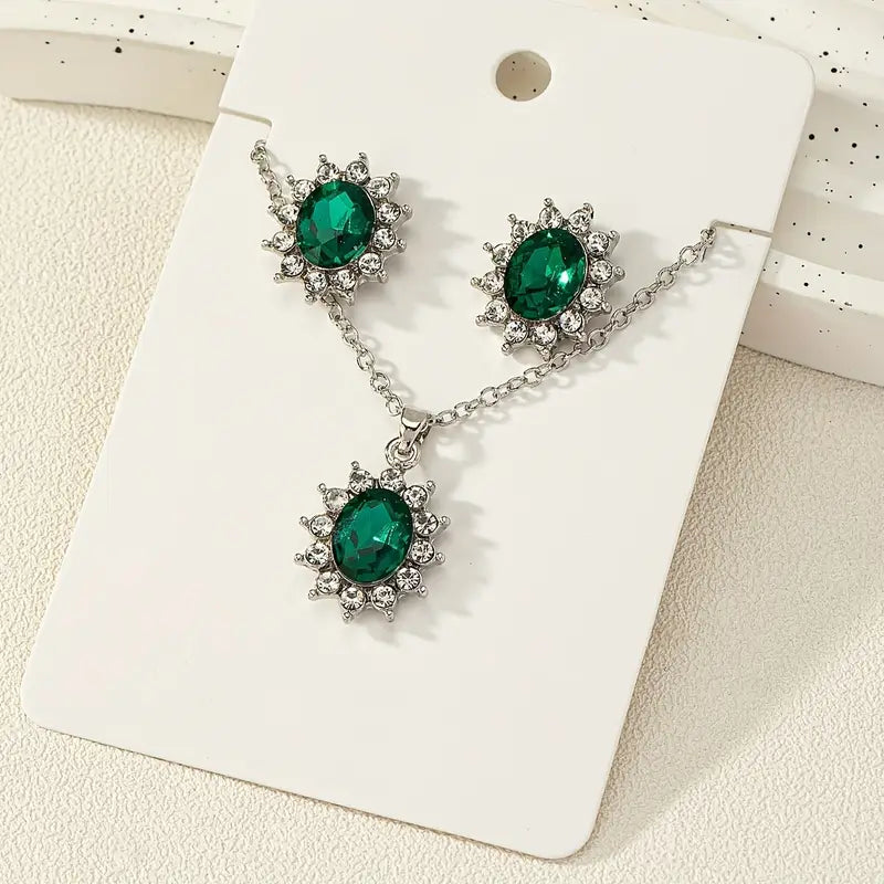 Schmuckset Katya Smeryn | Weißgoldfarben