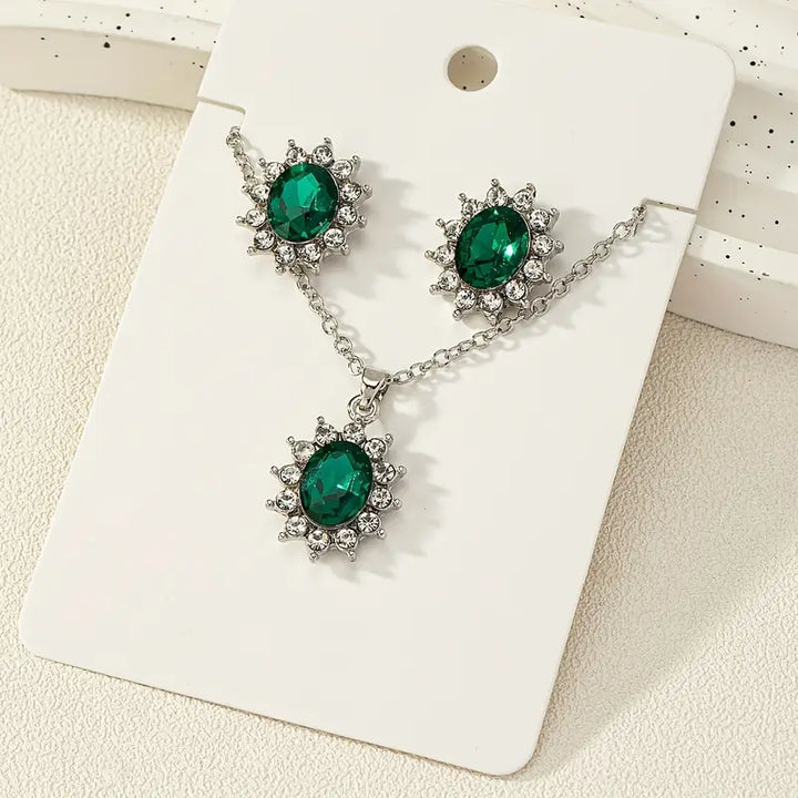 Schmuckset Katya Smeryn | Weißgoldfarben