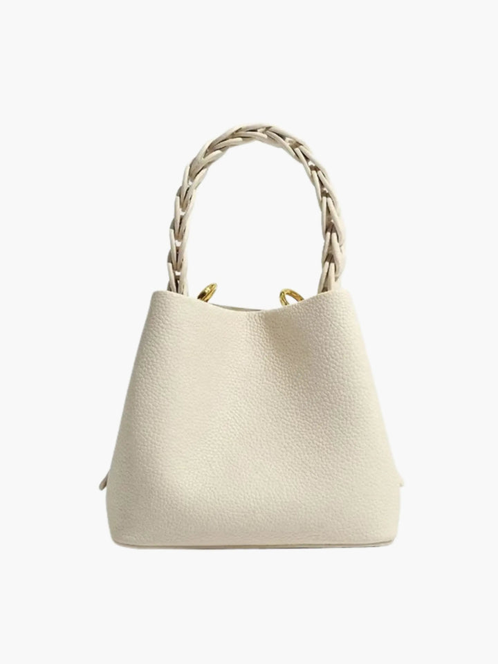 Yamina strukturierte Handtasche mit Flechtgriff foto 8