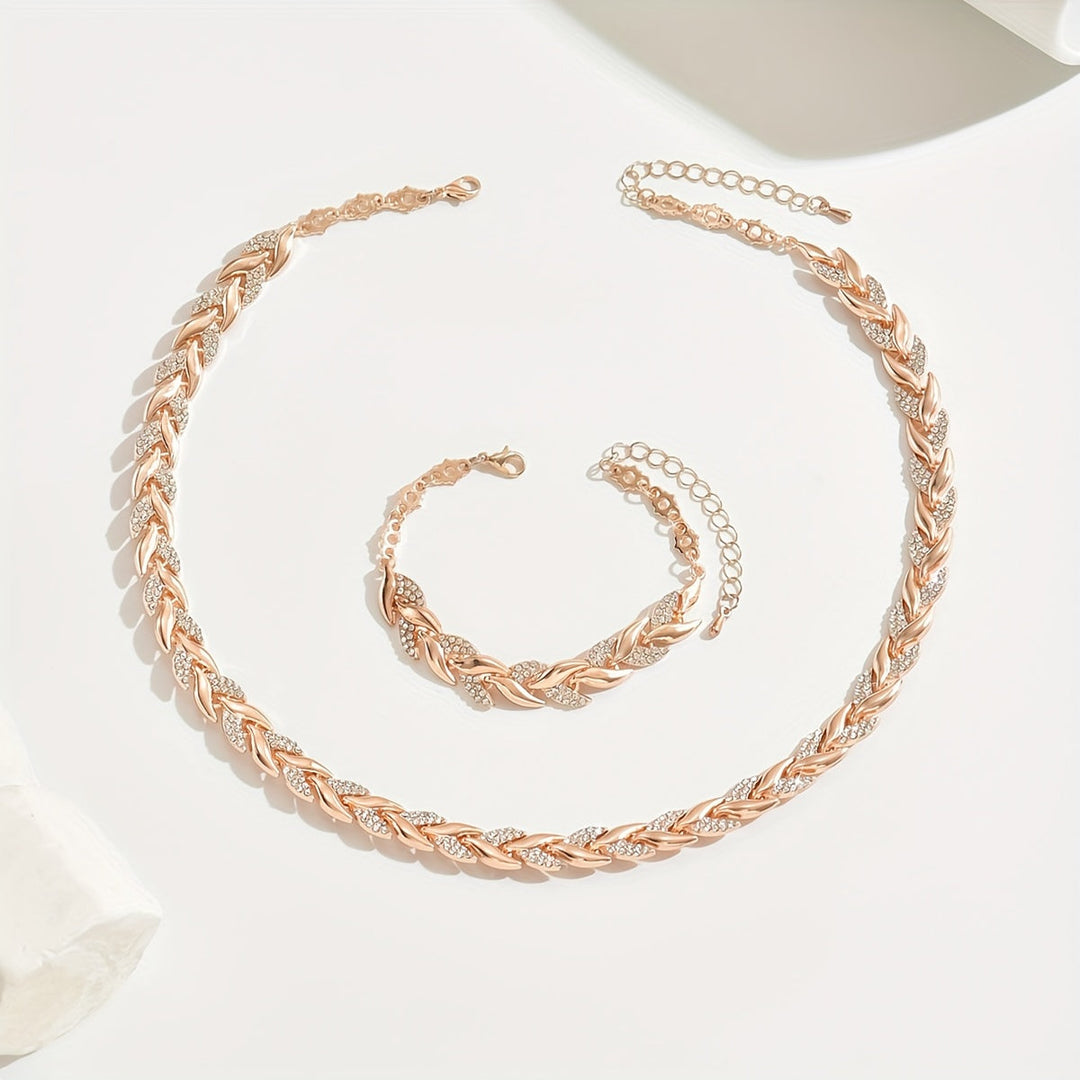 Elegantes Glas Strass Fischschwanz Set