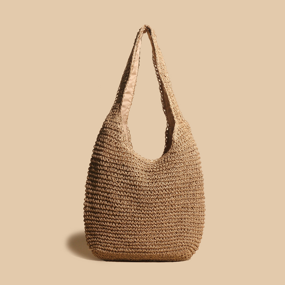Solvana handgewebte Strandtasche aus Stroh foto 1