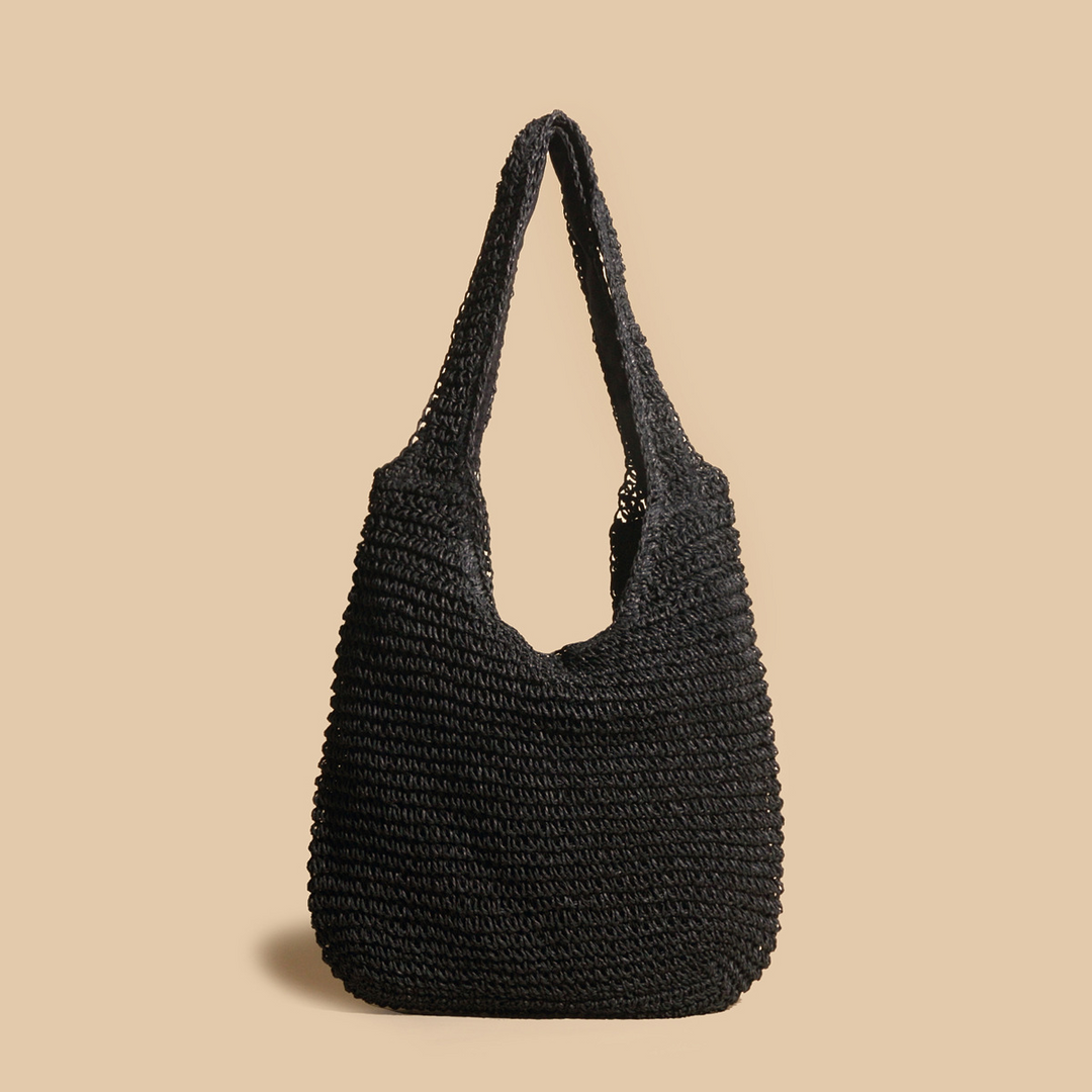 Solvana handgewebte Strandtasche aus Stroh foto 2