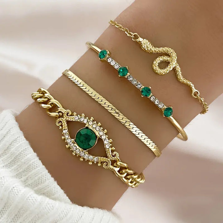 Serpina Veyra Armband-Set | Goldfarben