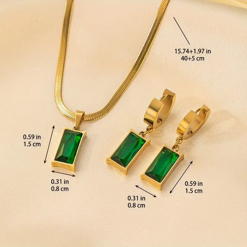 Elegantes Iselotte Verdain Goldfarbenes Schmuckset