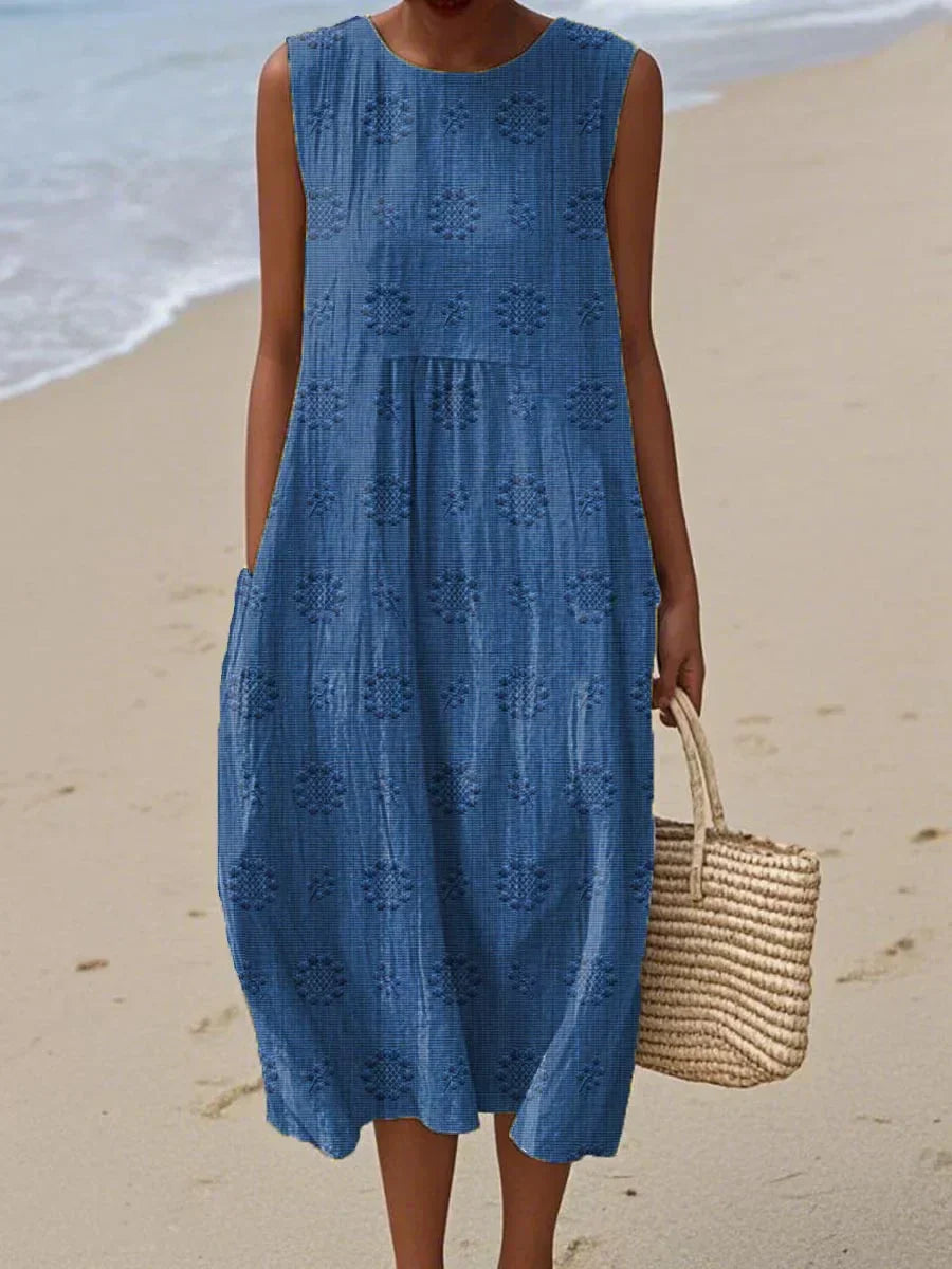 Amalia Midi Strandkleid mit verdeckten Taschen foto 2