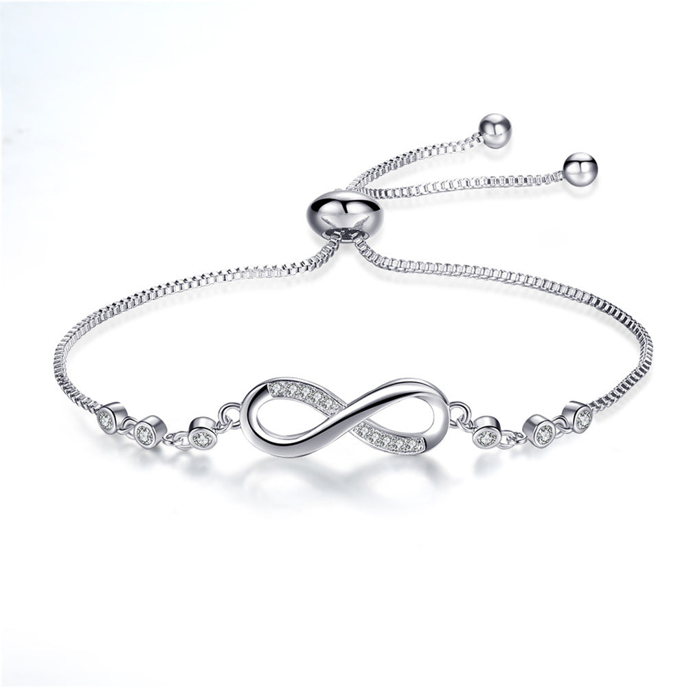 Schickes Bracelet infini en or rose Verstellbar