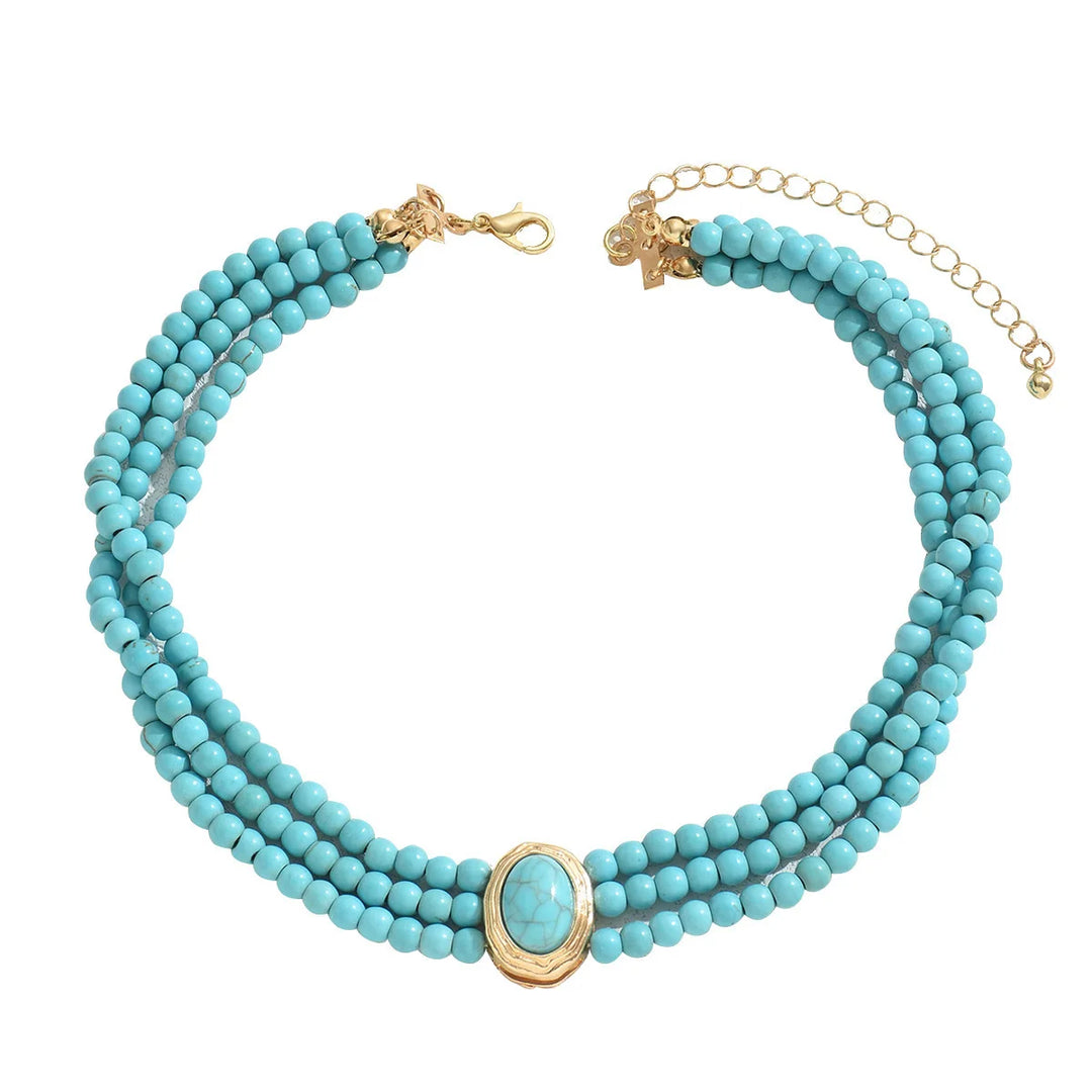 Elegante Vintage Türkis Kette
