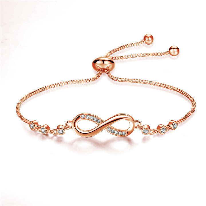Schickes Bracelet infini en or rose Verstellbar