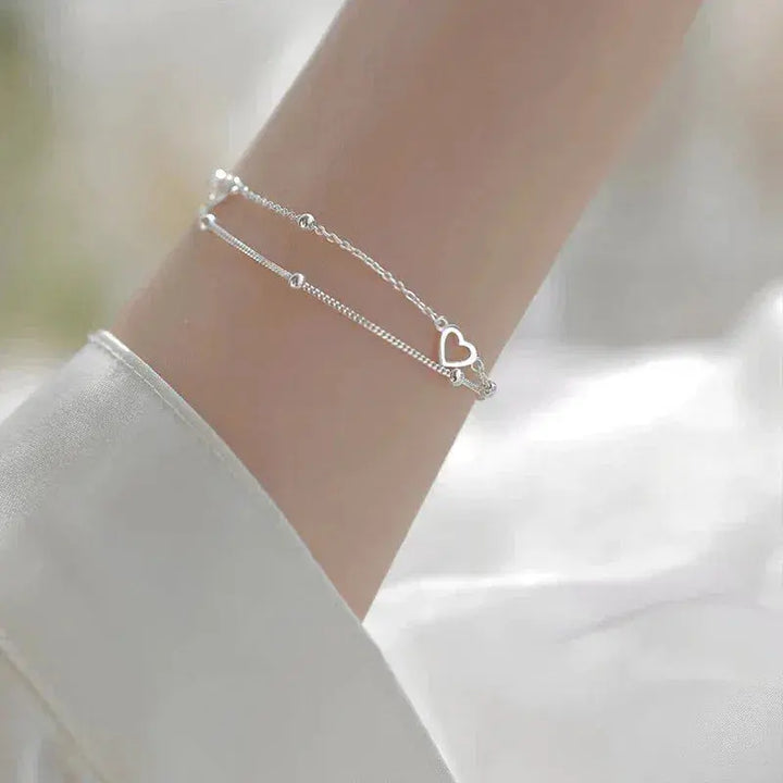 Bracelet en argent avec passeport Herz et Individual Passable