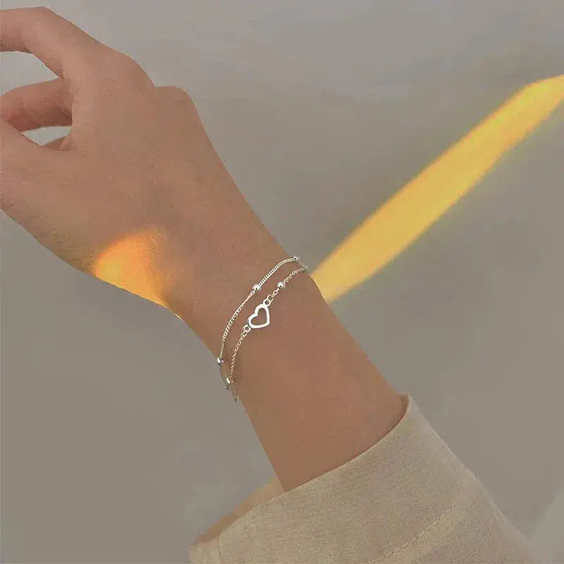Bracelet en argent avec passeport Herz et Individual Passable