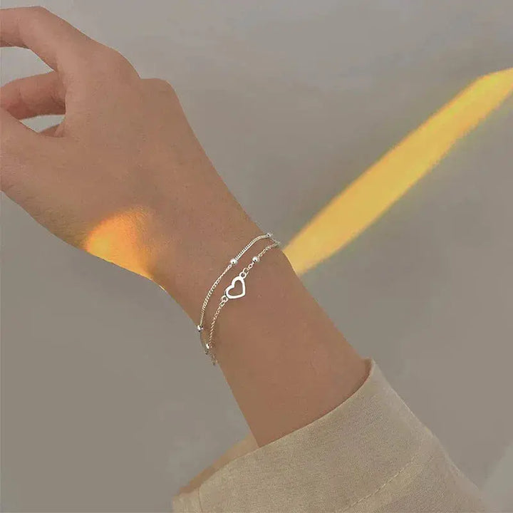 Bracelet en argent avec passeport Herz et Individual Passable