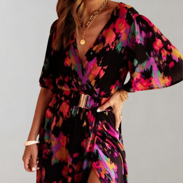Emma | Damen Chiffon Maxikleid im Boho-Stil für Hochzeitsgäste foto 3