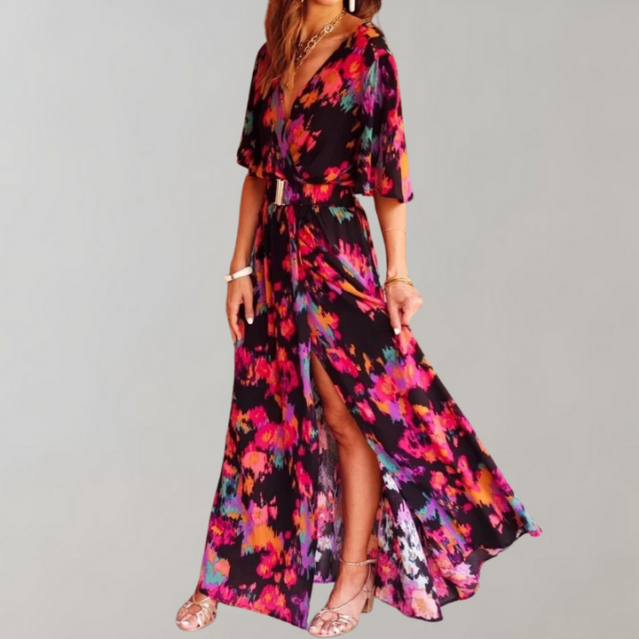 Emma | Damen Chiffon Maxikleid im Boho-Stil für Hochzeitsgäste foto 2