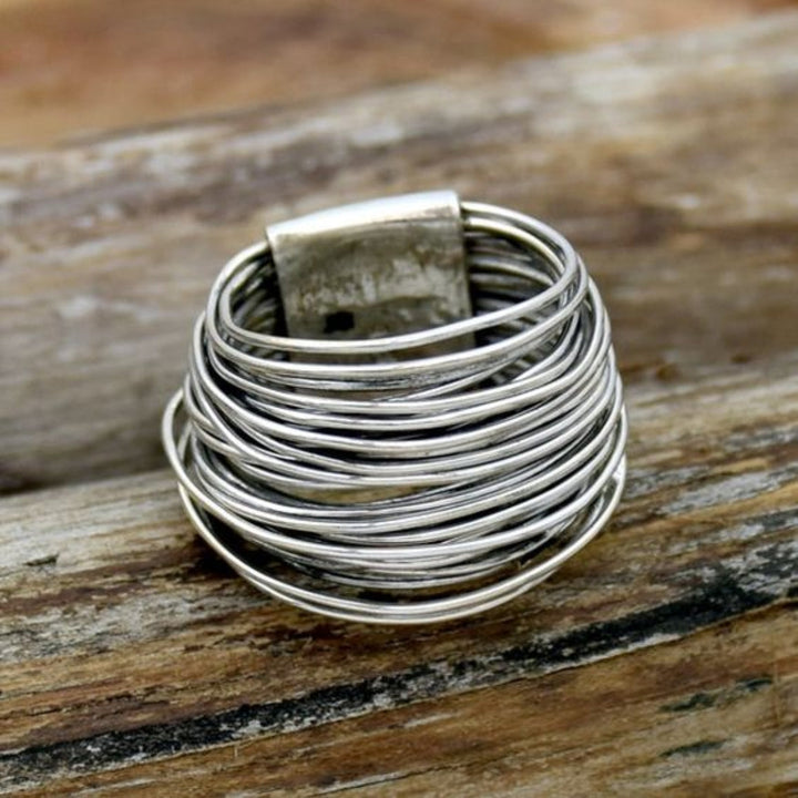Vintage Lagen Silberfarben Ring