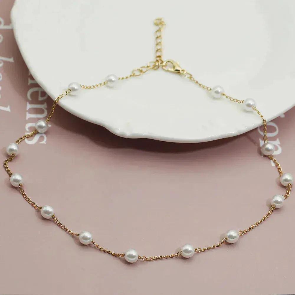 Elegante Goldfarbene Halskette