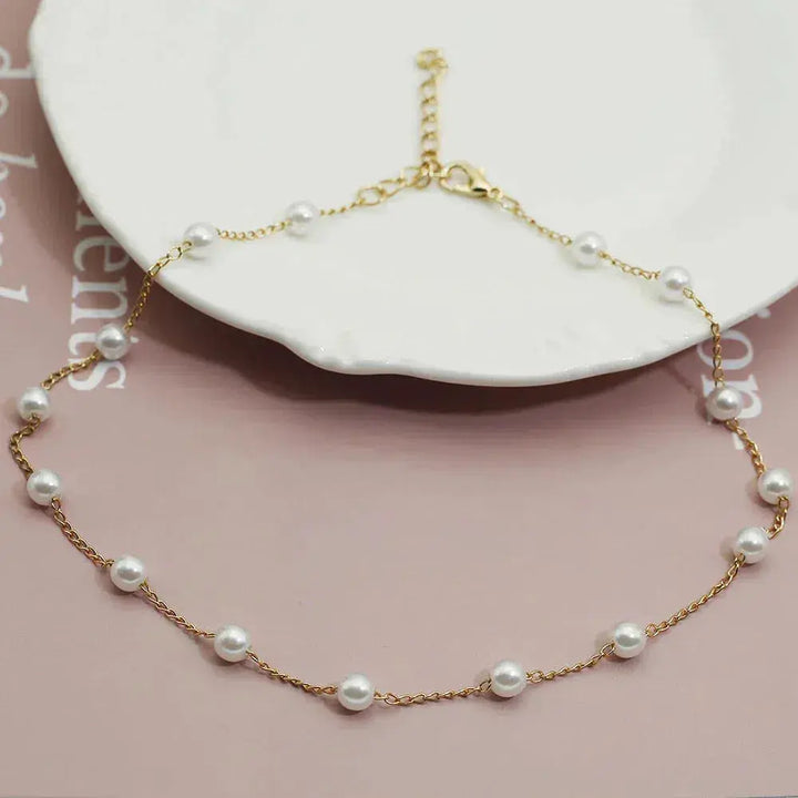 Elegante Goldfarbene Halskette