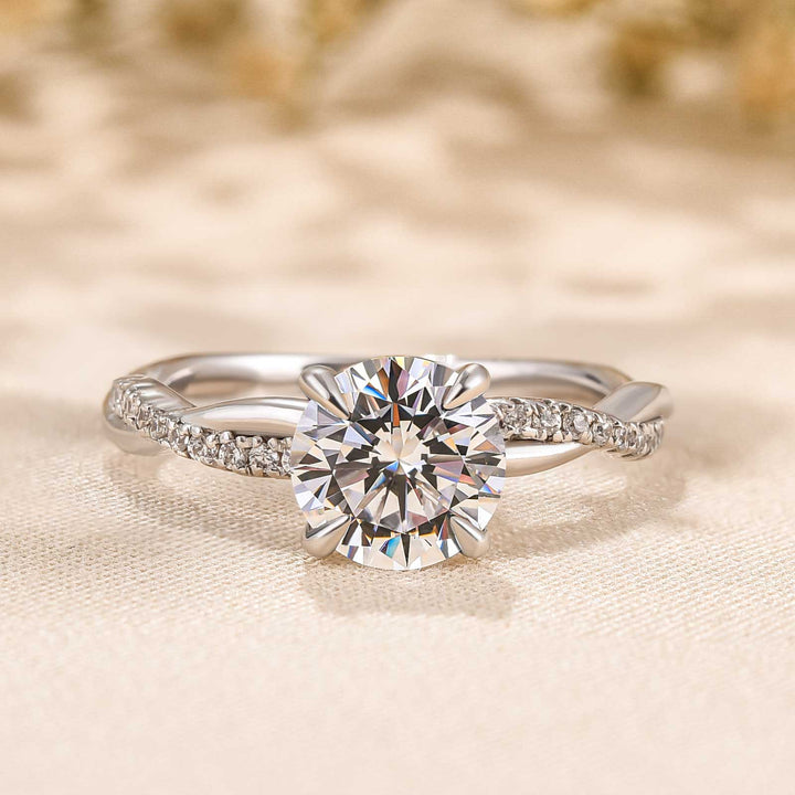 Eleganter Weißgoldfarben Le Jane Ring