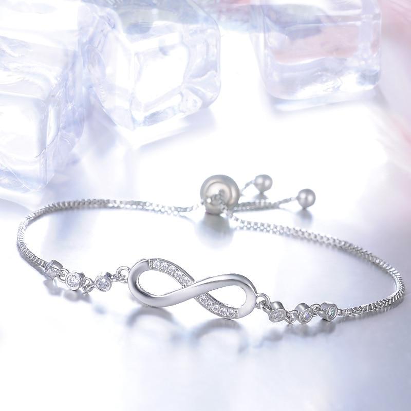 Schickes Bracelet infini en or rose Verstellbar