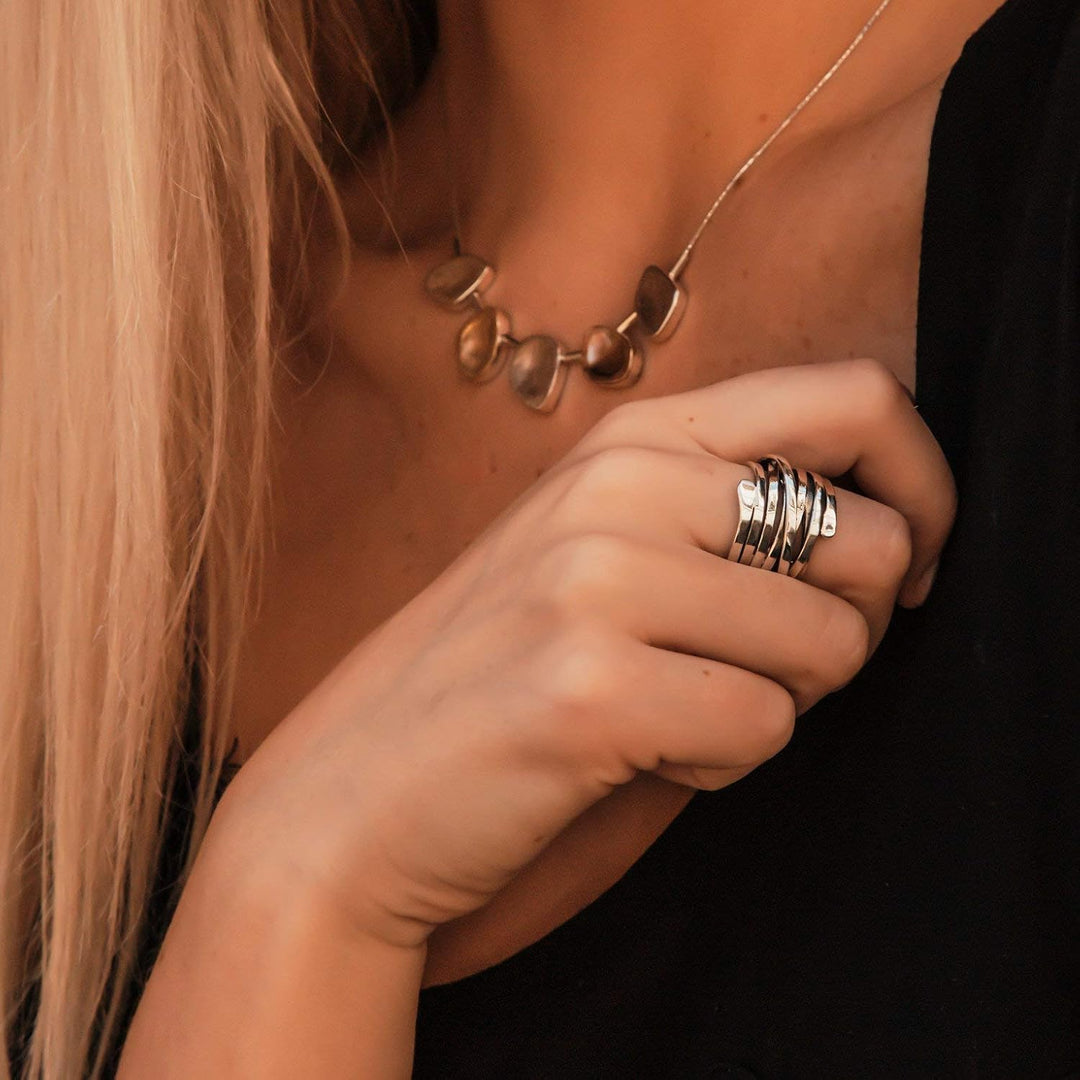 Eleganter Vintage Silberfarbener Ring