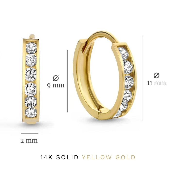 Elegantes Brillane Goldfarben-Ohrring-Set mit Steinen