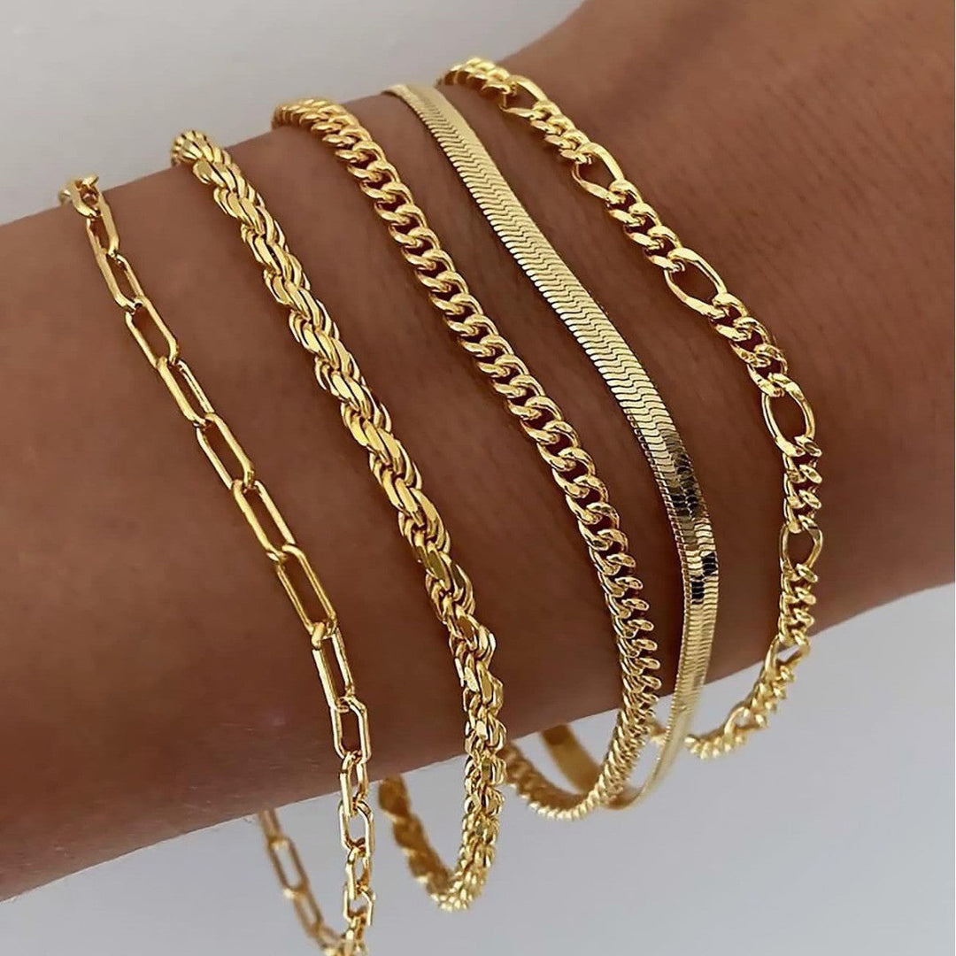 Ellis Renner Goldfarbenes Armband-Set