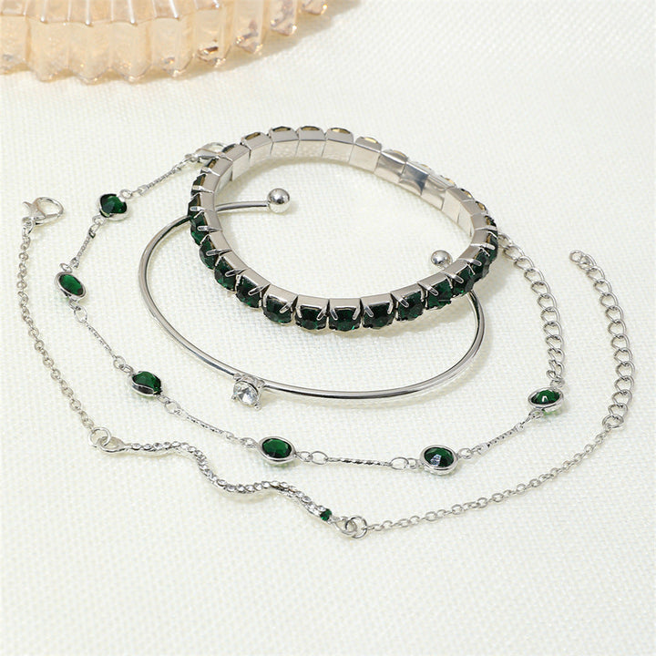 Armband-Set Sorina Feldwyn | Weißgoldfarben