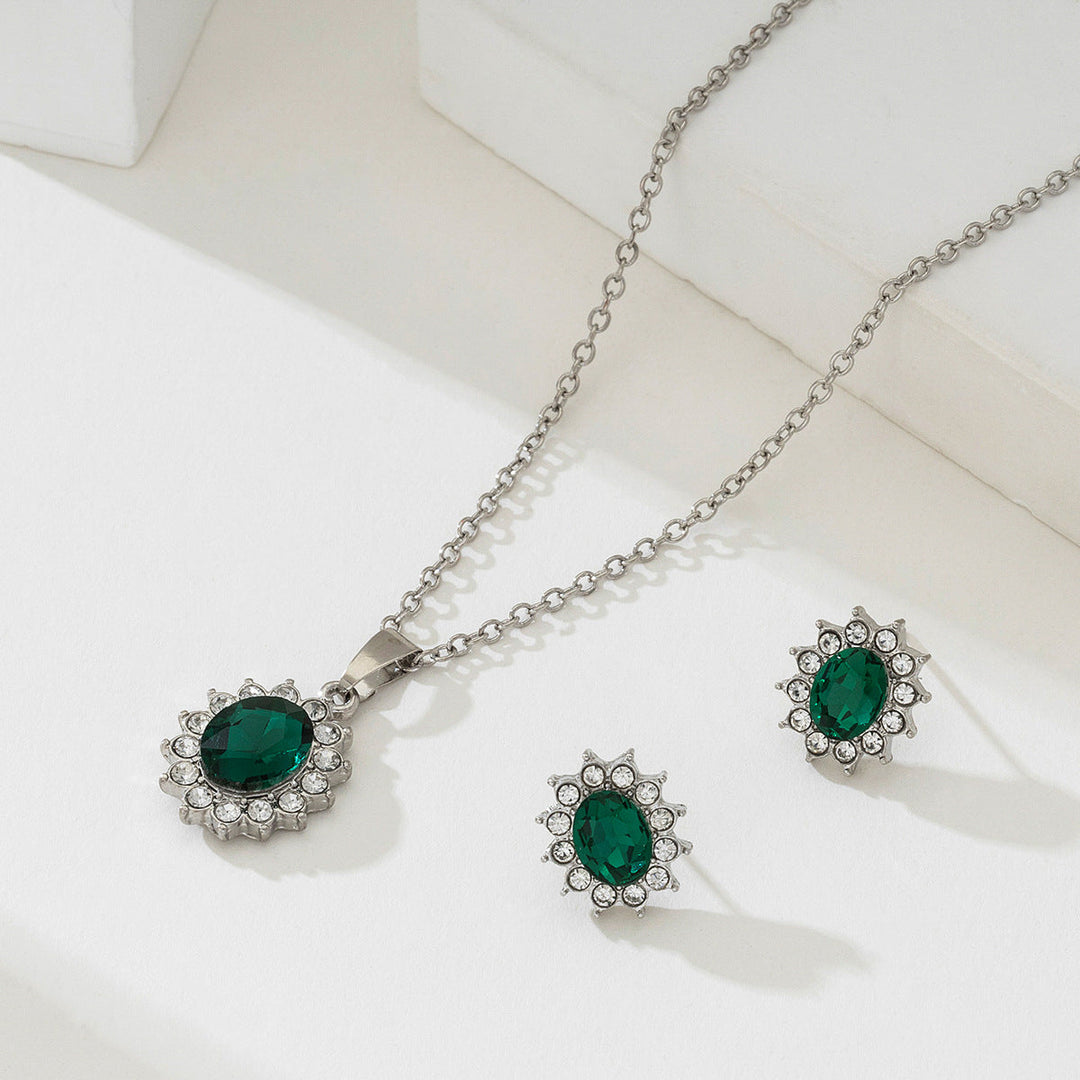 Schmuckset Katya Smeryn | Weißgoldfarben