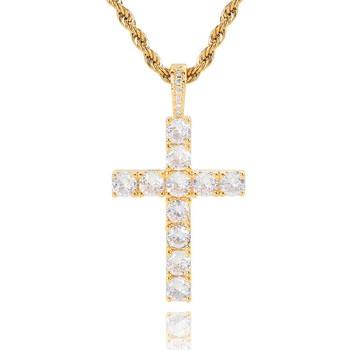 Elegante klassische Goldfarbenes Kreuz-Halskette