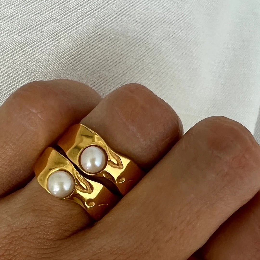 Eleganter Natürlicher Goldfarbene Ring