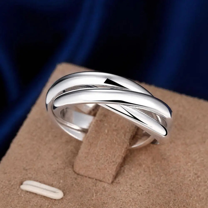 Romantischer Sterling Silberfarben Charmring