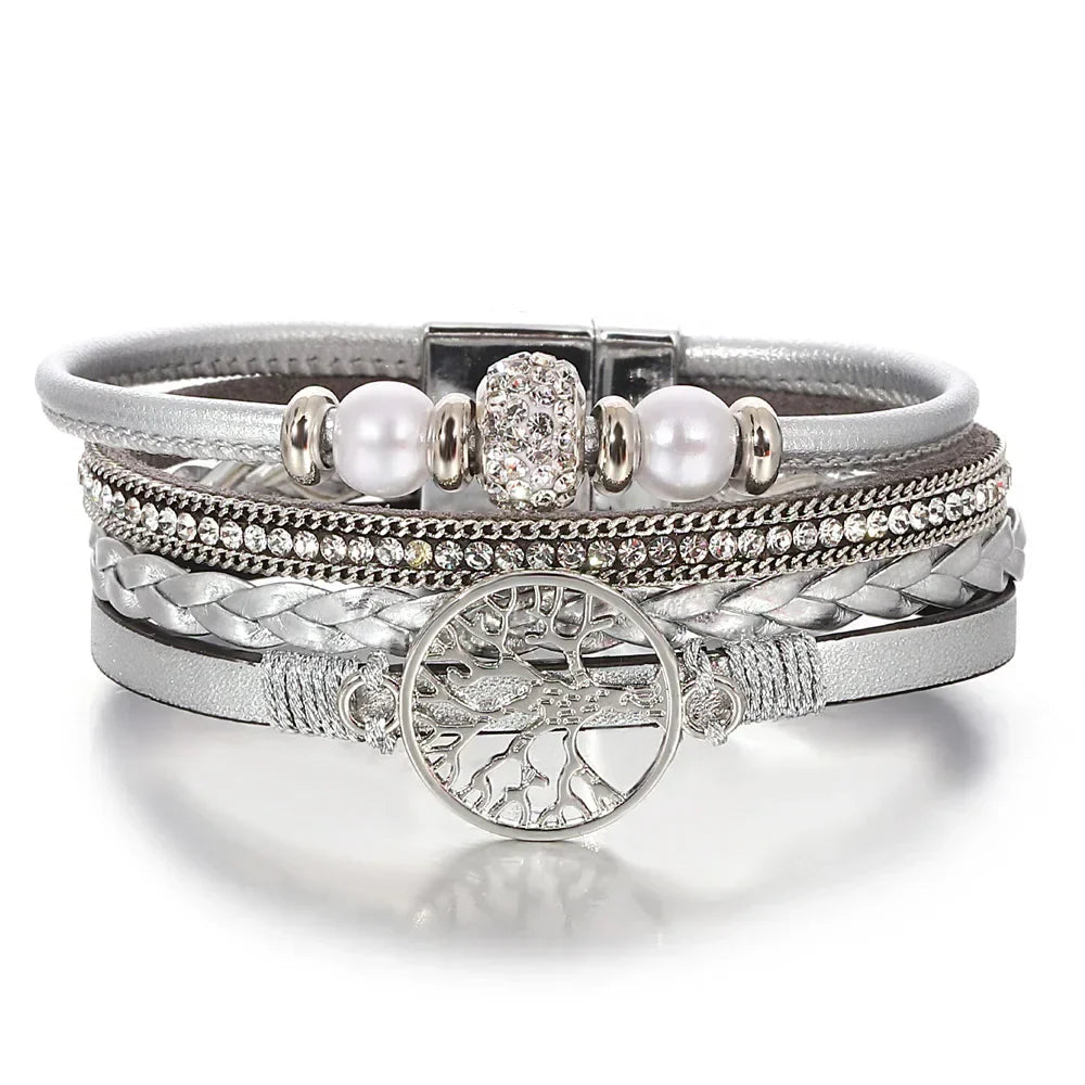 Bracelet Strass Baum des Lebens