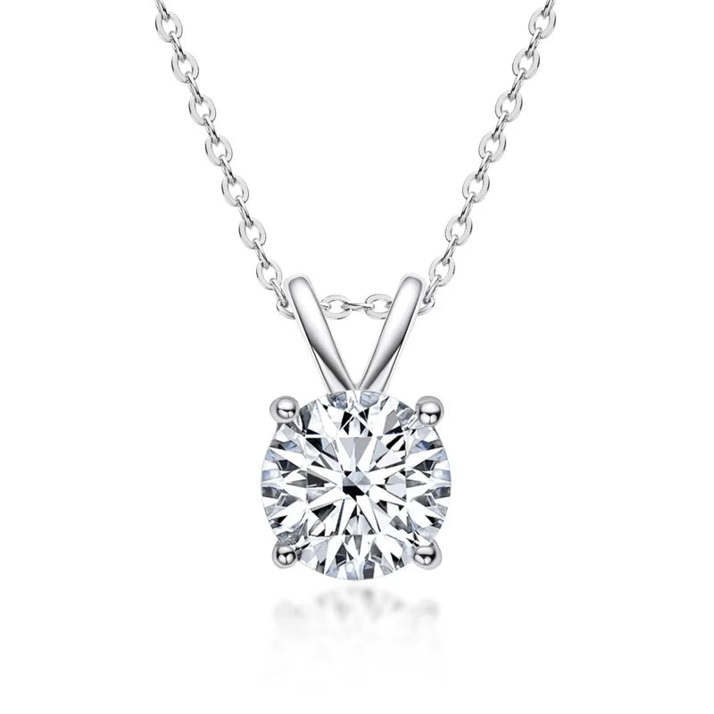 Exklusive Silberfarben Moissanite Halskette