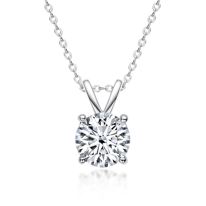 Exklusive Silberfarben Moissanite Halskette