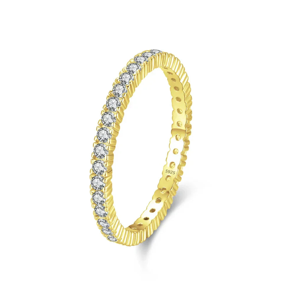 Bague d'éternité minimaliste plus brillante