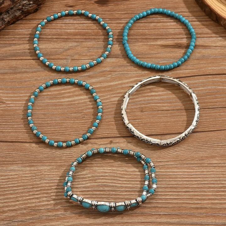 Bohemian Türkis Armband Set