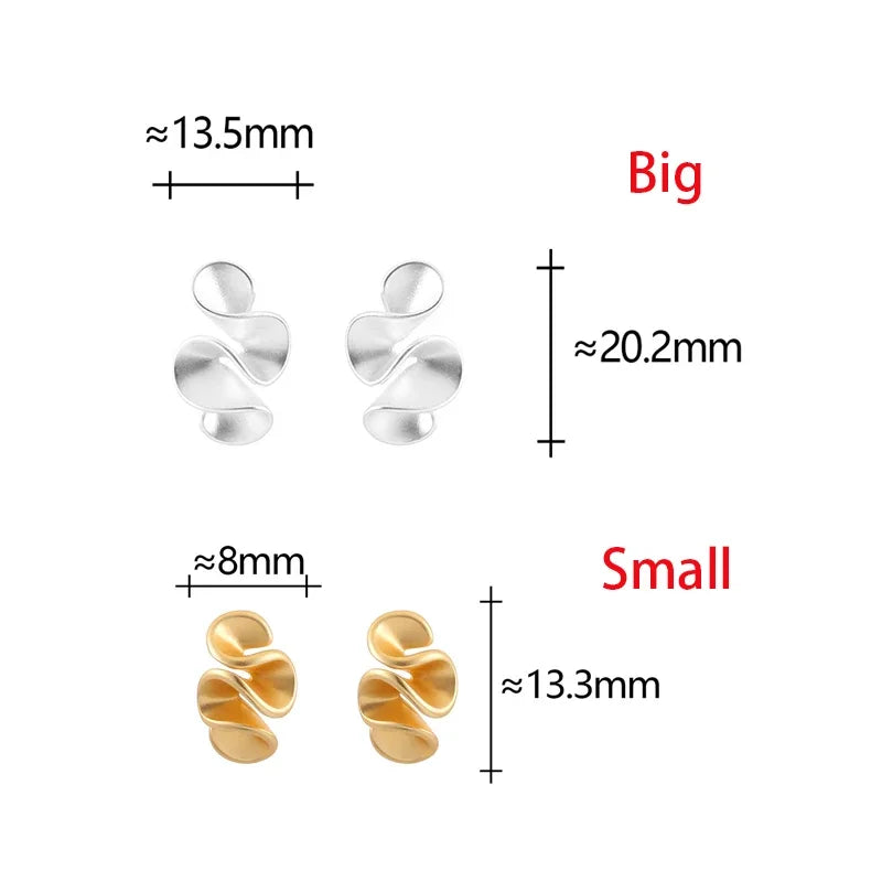 Silberfarben 18K Goldfarben Blumen Stecker Ohrringe
