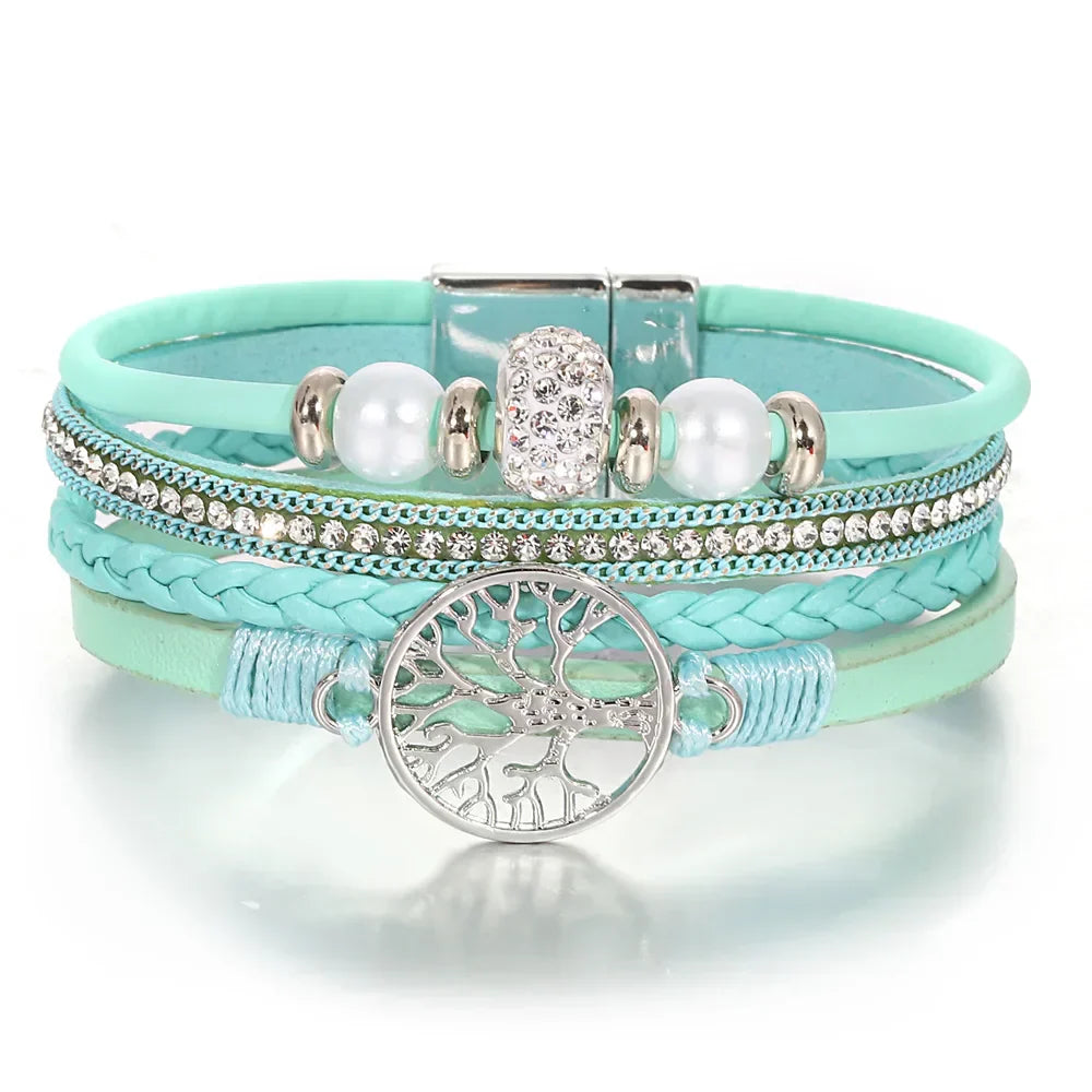 Bracelet Strass Baum des Lebens